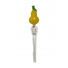 Glass Dab Straw Pear 6" F899