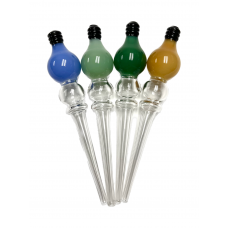 Glass Dab Straw Light Bulb 6"