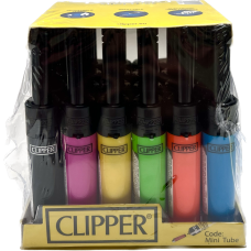 Clipper Lighter Mini Tube CP11 - Solid Fluo on Black 