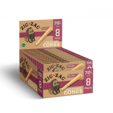 Zig Zag 70's Unbleached Cones (8 pack)