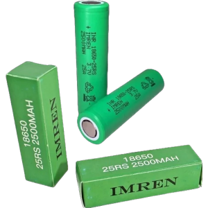 Imren 18650 2500 mah, Green (Pack of 2)