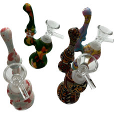 Silicone Bubbler 5" Design Print