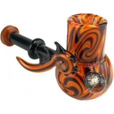 Hand Pipe F992 Zig Wag W/Marble 