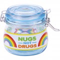 Fujima 500ml Glass Jars Blue Nugs Not Drugs