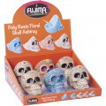 Fujima 6ct. Poly Stone Floral Skull Shape Ashtray